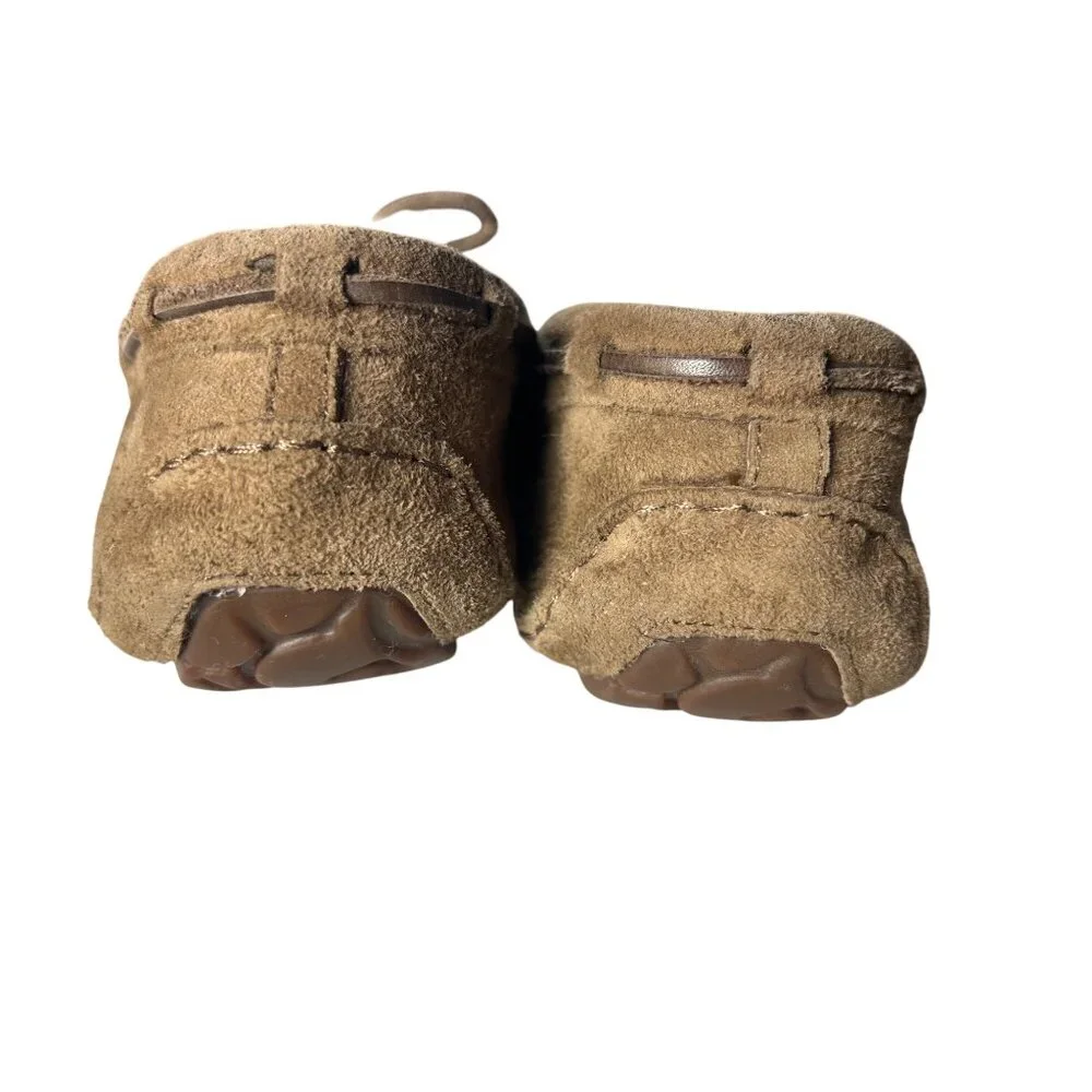Ugg Womens Sz 6 Dakota Tan Suede Moccasin Slippers With Shearling Lining - Picture 4 of 7
